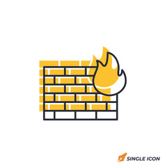 Leinwandbilder - Firewall icon vector illustration. Firewall symbol isolated on white background