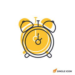 Leinwandbilder - Alarm bell icon vector illustration. Alarm bell symbol isolated on white background