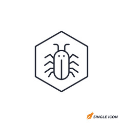 Leinwandbilder - Malware icon vector illustration. Malware symbol isolated on white background