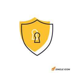Leinwandbilder - Secure connection icon vector illustration. Secure connection symbol isolated on white background
