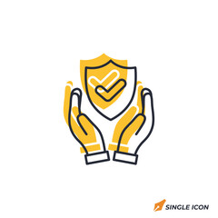 Leinwandbilder - Safe icon vector illustration. Safe symbol isolated on white background