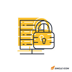 Leinwandbilder - Data protection icon vector illustration. Data protection symbol isolated on white background