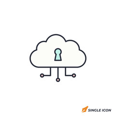 Leinwandbilder - Secure cloud icon vector illustration. Secure cloud symbol isolated on white background