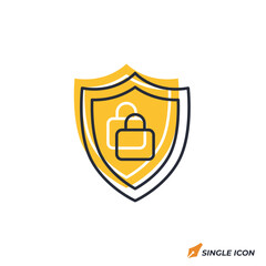 Leinwandbilder - Privacy shield icon vector illustration. Privacy shield symbol isolated on white background