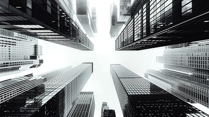 Canvas Print - Mesmerizing aerial abstract background showcasing unique urban views with black and white elements creating a visually striking and modern design for diverse uses. high resolution Illustration, in