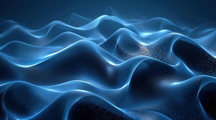 Poster - Abstract Blue Waves