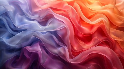 Wall Mural - Dynamic abstract background with layers of textured fabric in a harmonious blend of colors, creating a visually rich and tactile composition for various uses. high resolution Illustration, in the