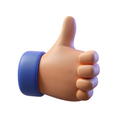 thumb up isolated on white