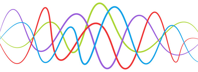 Wall Mural - abstract wave line colorful motion texture layout border banner design vector