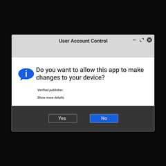 Aufkleber - user account control. permission to install the program. window asking about installation