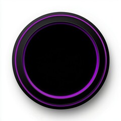 Sticker - Stylish Black and Purple Circular Design Element