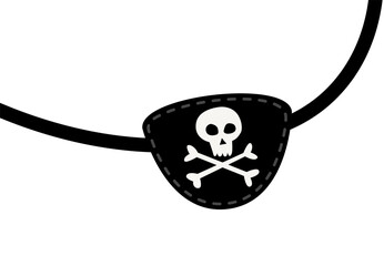 pirate eye patch icon. clipart image isolated on white background