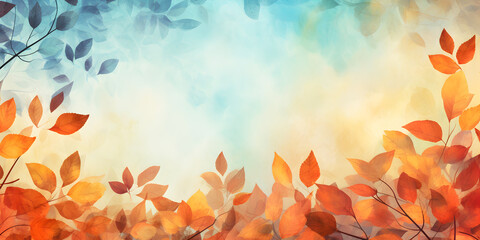 Wall Mural - Abstract autumn leaves wallpaper background 