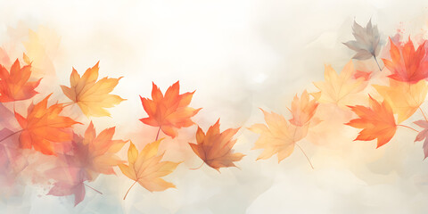 Wall Mural - Abstract autumn leaves wallpaper background 