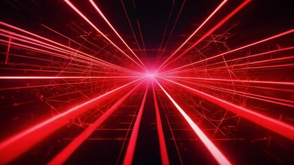 Poster - Red x laser loop background