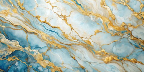 Aufkleber - Abstract marble background in shades of gold and blue , marbling, luxurious, elegant, texture, design, decorative, backdrop