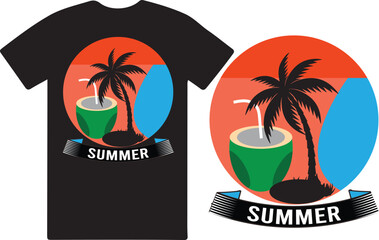 Wall Mural - A creative T shirt design on Summer .