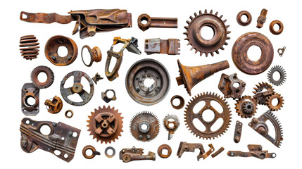 Rusty Gears and Machine Parts.