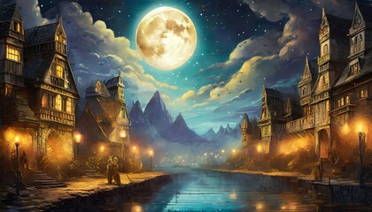 Wall Mural - night view of the city