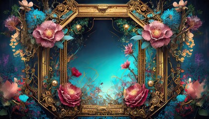 Poster - background with flowers