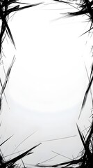 Poster - Minimalist Frame with Thin Black Lines and Sharp Angles on Bright White Background