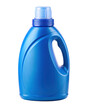 © kanoktuch - Compact blue detergent bottle with flip top cap, ideal for laundry and cleaning purposes. Isolated on transparent background, png.