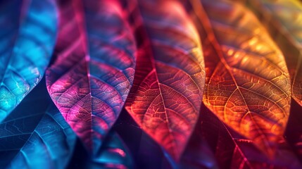 Poster - Vibrant abstract background with futuristic lines in a kaleidoscope of colors