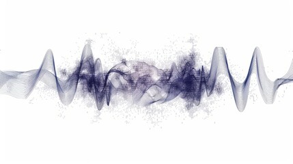 Poster - Abstract audio frequency wave representing sound dynamics in modern art design