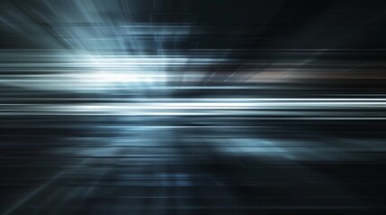 Poster - Blurry horizontal background effect with light stripes creating a dynamic visual experience