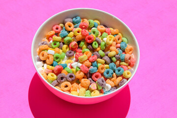 Wall Mural - Close up of Colorful Cereal Bowl