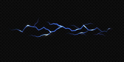Poster - light blue powerful lightning storm