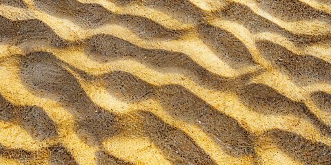 Wall Mural - A close up of a sandy beach with ripples in the sand