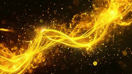 Wall Mural - yellow sparks loop background