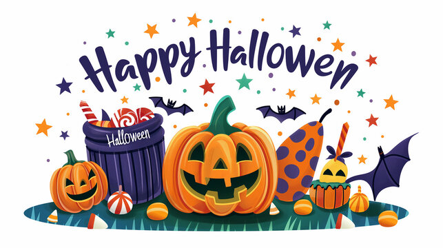 Festive Halloween pumpkin vector design, adding a touch of joy to the holiday season.