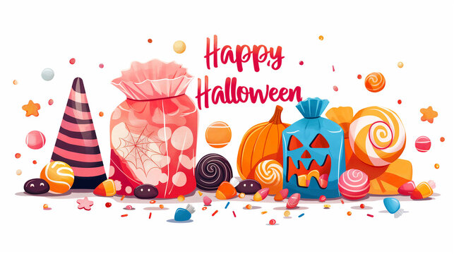 Festive Halloween stickers showcasing ghosts and pumpkins, embodying a joyful Happy Halloween vibe.