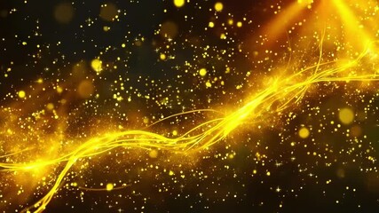 Wall Mural - yellow sparks loop background