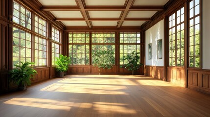 Wall Mural - A high-resolution of a Abandoned Old Elizabethan Mansion Interior