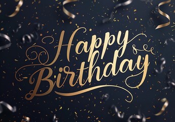 Poster - logo of happy birthday, 