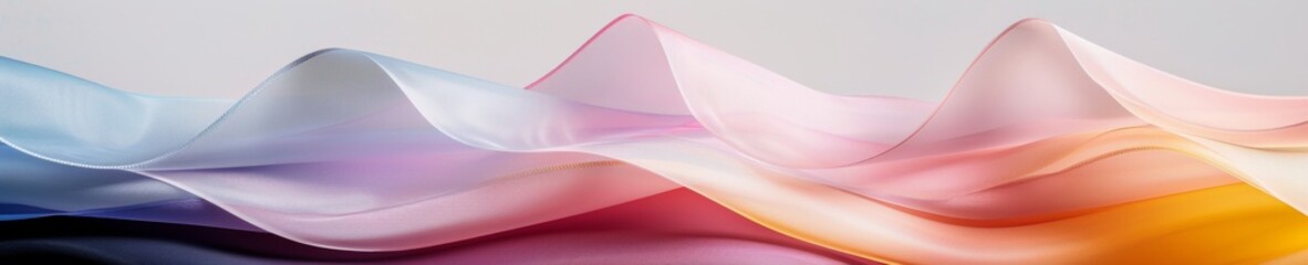 Aufkleber - Close-up of Translucent Layered Sheets in Vibrant Colors Providing a Futuristic Aesthetic