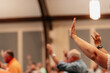 © Chris - Woman in church worshiping, praise, Sunday morning