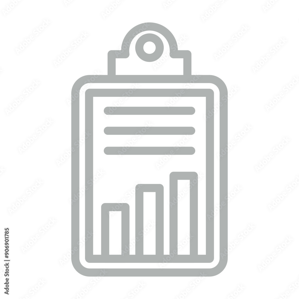 Report Vector Line Grey Icon Design