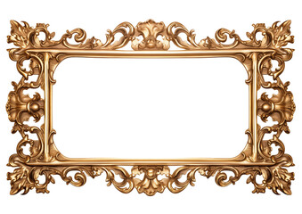 Sticker - antique gold frame isolated