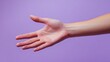 © MrHamster - Open Hand Reaching Out Against Purple Background