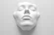 © Oksana - 3d white sculpture of woman face with closed eyes isolated on a simple background
