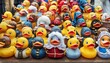 © juanorihuela - Numerous traditional rubber ducks, each adorned with the costume of a distinct character.