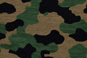 Camouflage seamless pattern, military fabric background texture