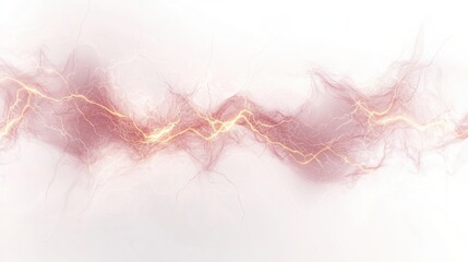 Electric surge with abstract lightning patterns on a white background, depicting dynamic energy and power.