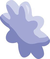 Poster - Abstract purple shape spreading on a white background