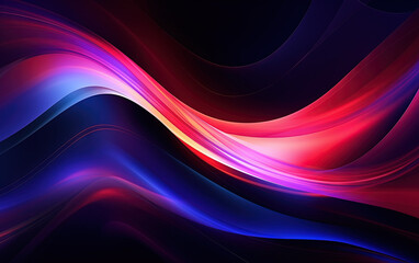 Sticker - Vibrant abstract blue and red waveform with fluid motion and colorful gradients.