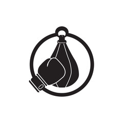 Wall Mural - Punching bag icon vector illustration logo design